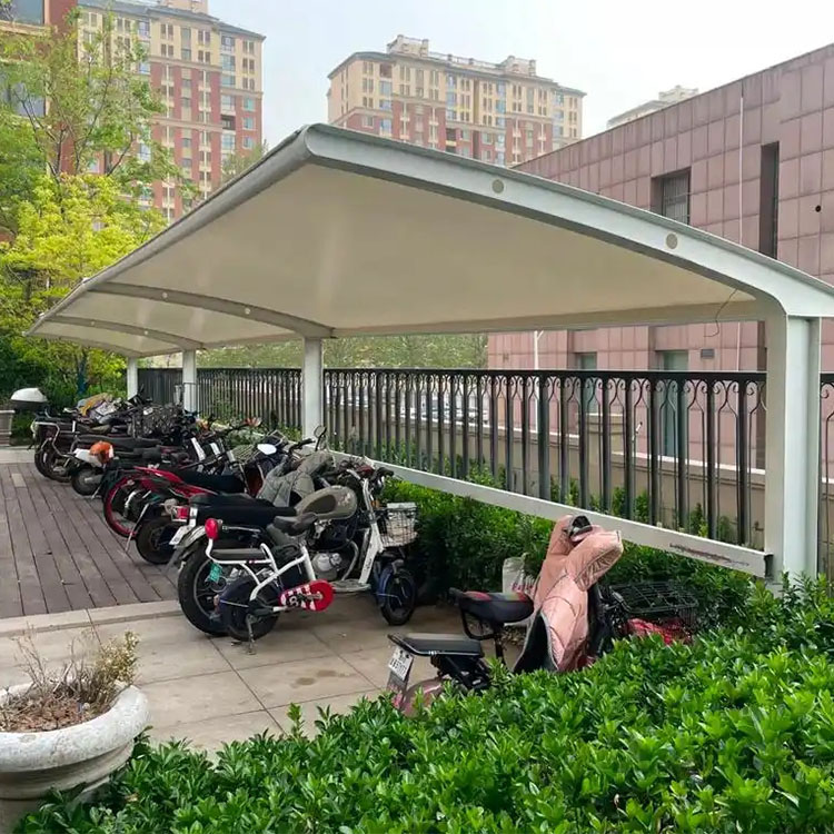 张掖膜结构电动车棚